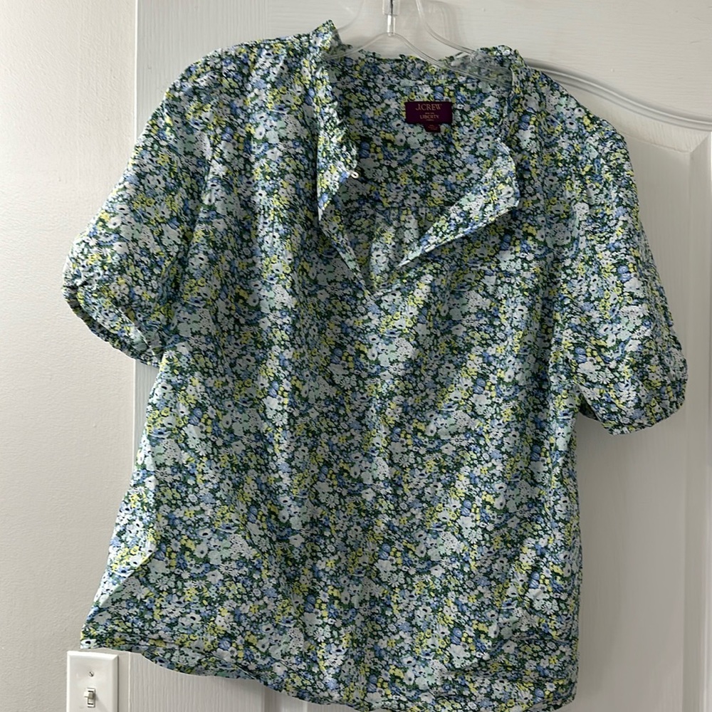 Liberty print J crew blouse